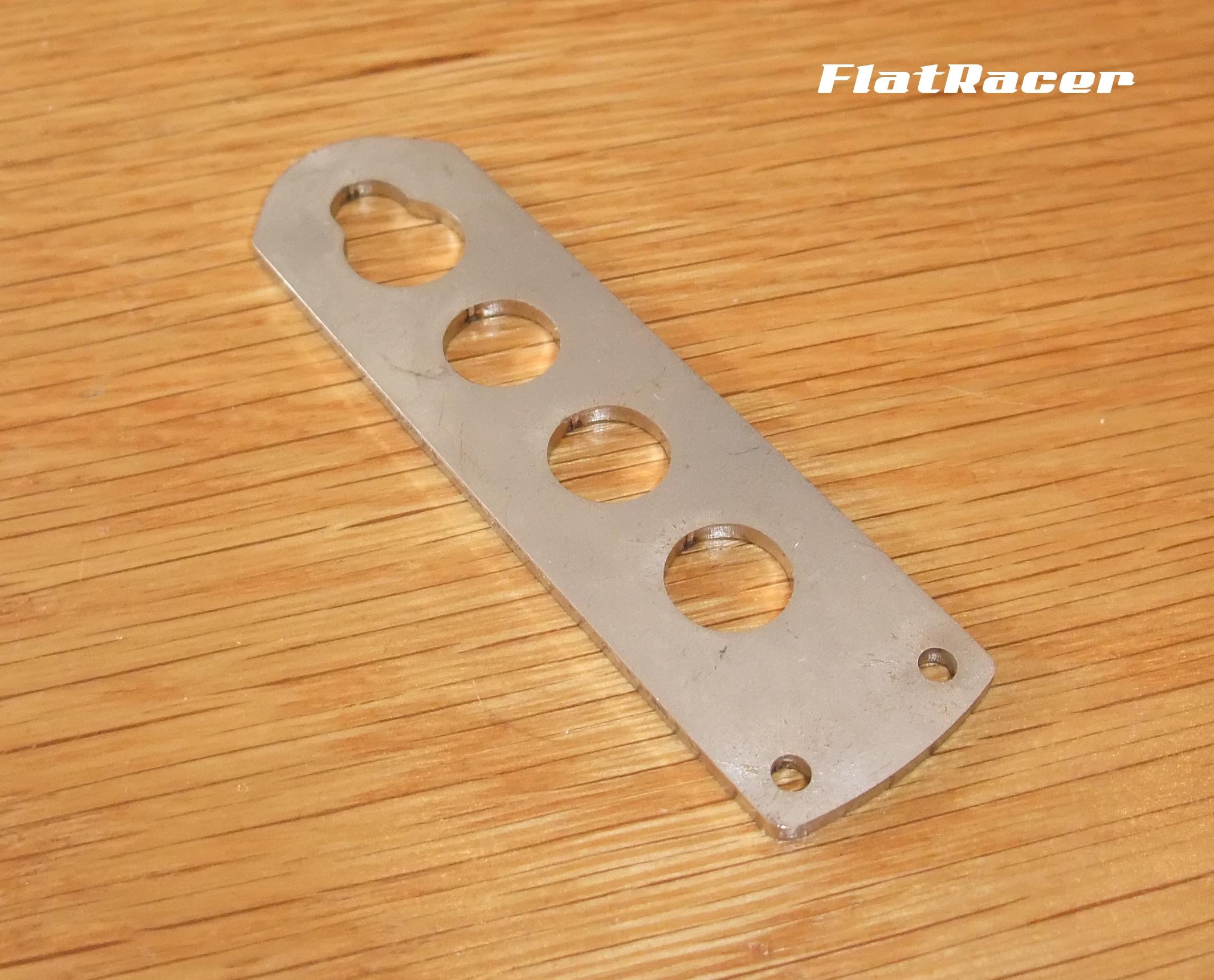 FlatRacer BMW R65, R80, R100 GS, ST & Paralever R80R & R100R stainless steel side stand spring hanger plate - 46532311722
