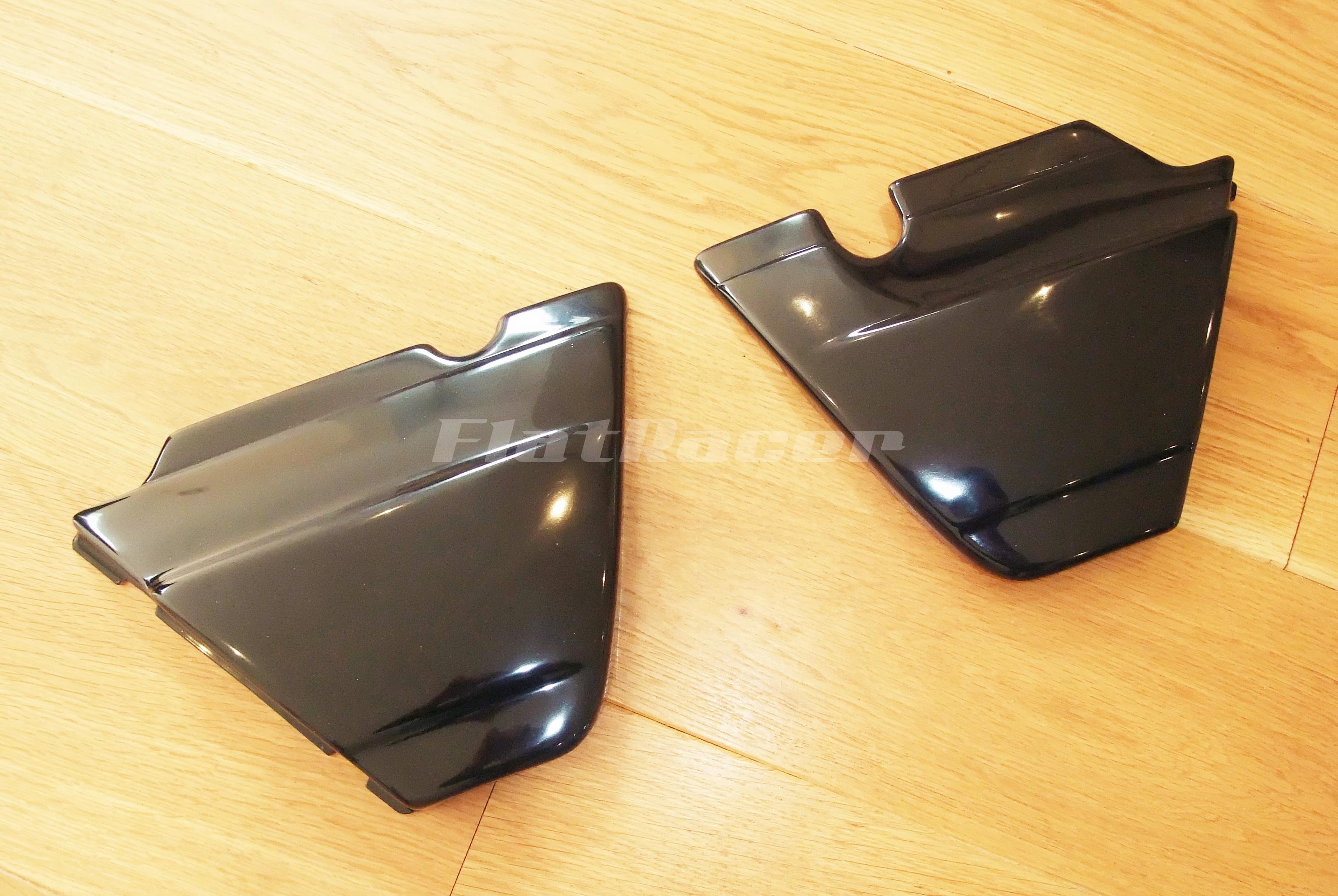 FlatRacer BMW /6 & /7 replica fibreglass glossy BLACK fibreglass side panels (pair)