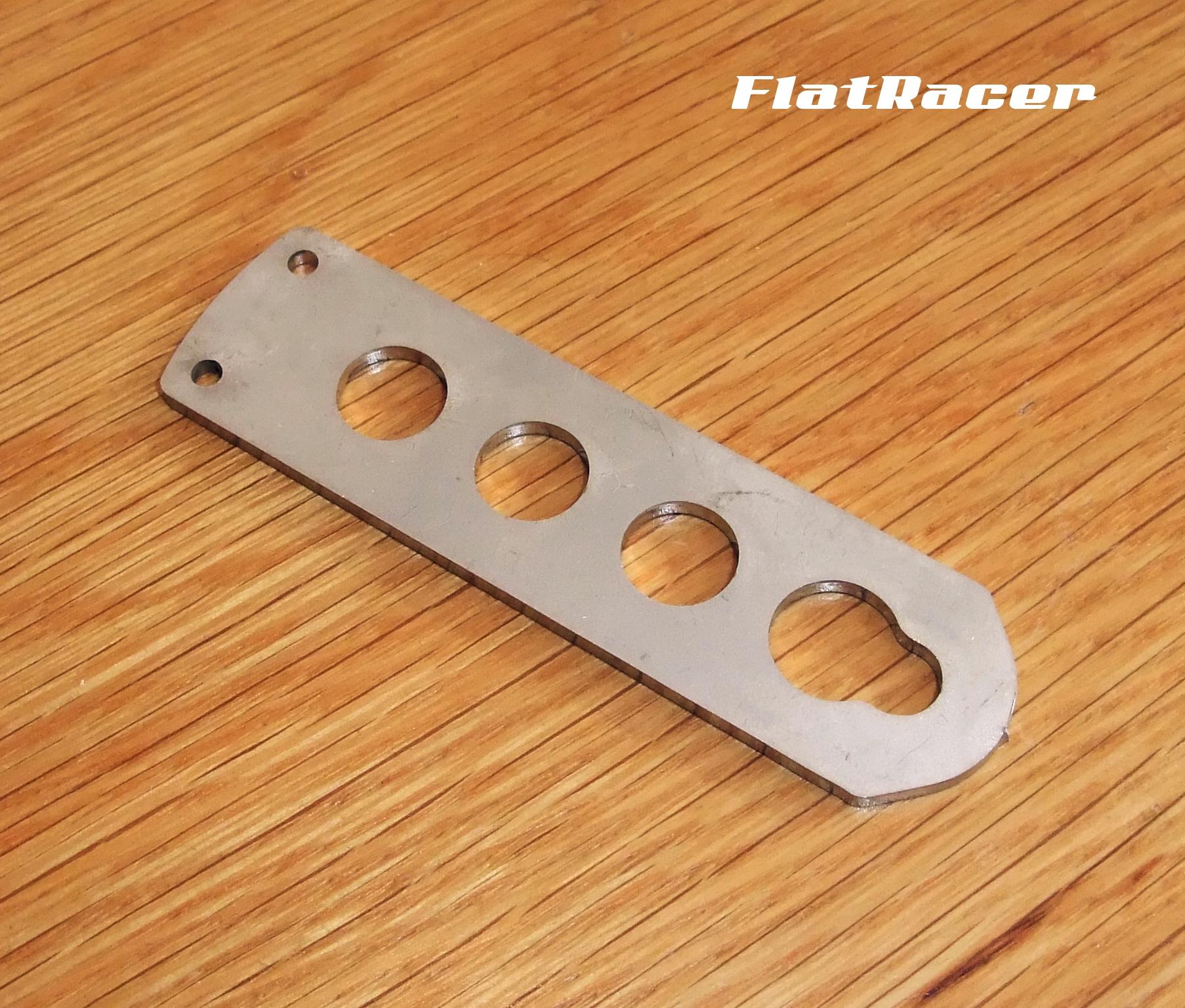 FlatRacer BMW R65, R80, R100 GS, ST & Paralever R80R & R100R stainless steel side stand spring hanger plate - 46532311722