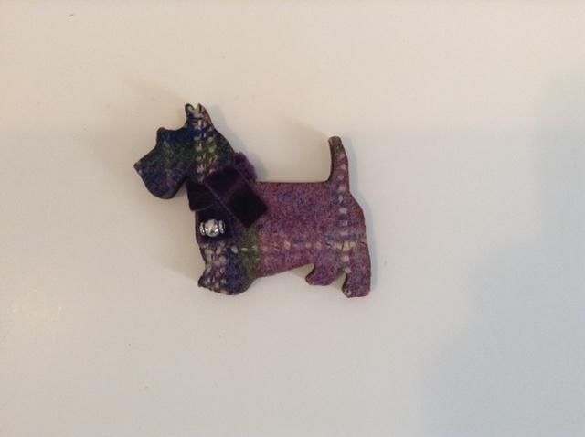 Scottie Dog Keyrings Purple