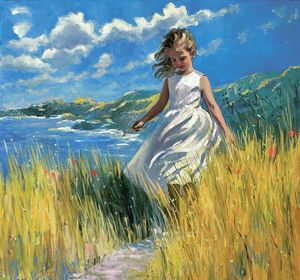 A Coastal Stroll by Sherree Valentine Daines - canvas art print ZDAI294