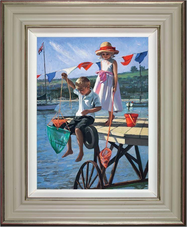 Fishing From the Jetty by Sherree Valentine Daines - canvas ZDAI239