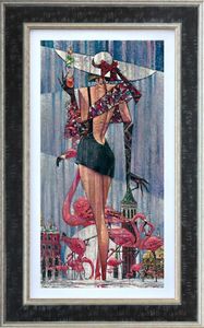 Piazza San Flamingo by Andrei Protsouk - canvas art print APE059