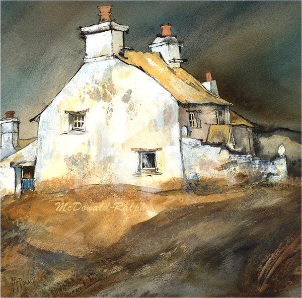 Cottage I by Gillian McDonald - landscape art print