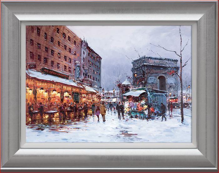 Paris in the Snow by Henderson Cisz - canvas art print ZCIS183
