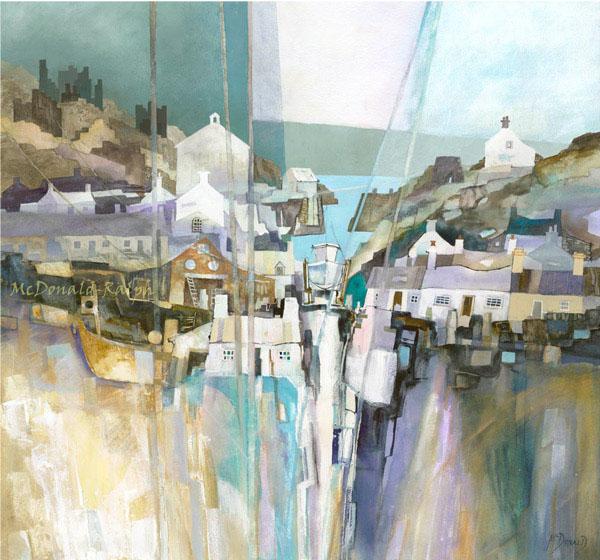 Village I by Gillian McDonald - landscape art print