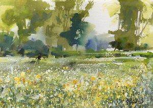 Buttercups and Daisies by Sue Howells - original painting