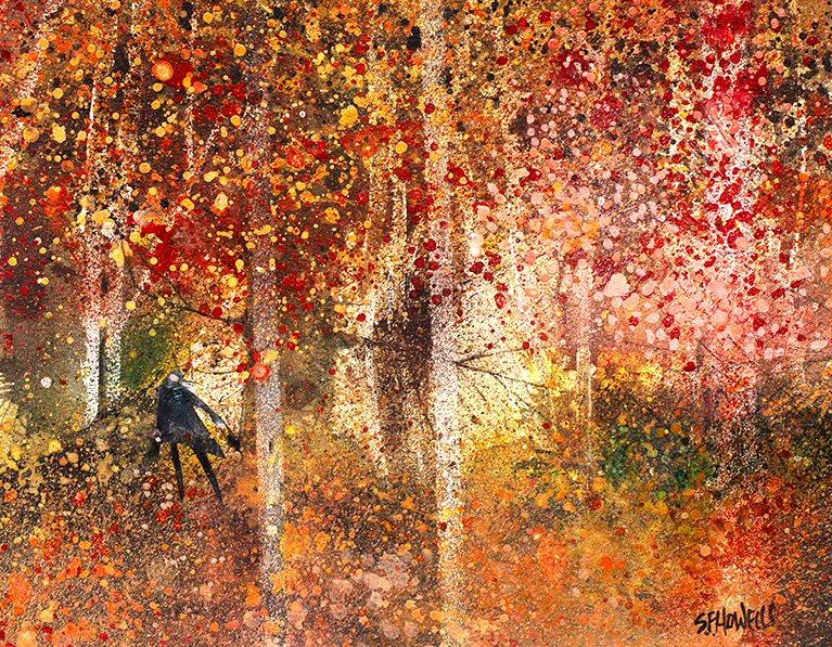 Autumn Leaves by Sue Howells - original painting