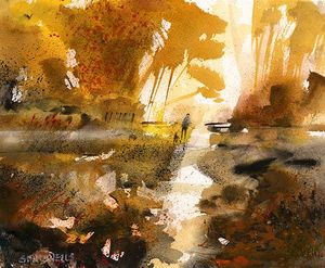 Misty Autumn by Sue Howells - original painting