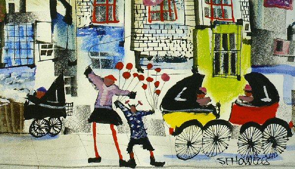 Waiting for the Siblings by Sue Howells - art print