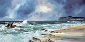 Crashing Waves by Philip Gray - canvas landscape art print ZGRP107