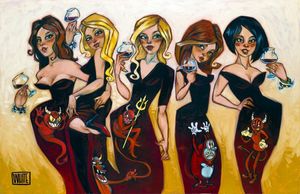 Devils on the Wine by Todd White - canvas art print LWHT160