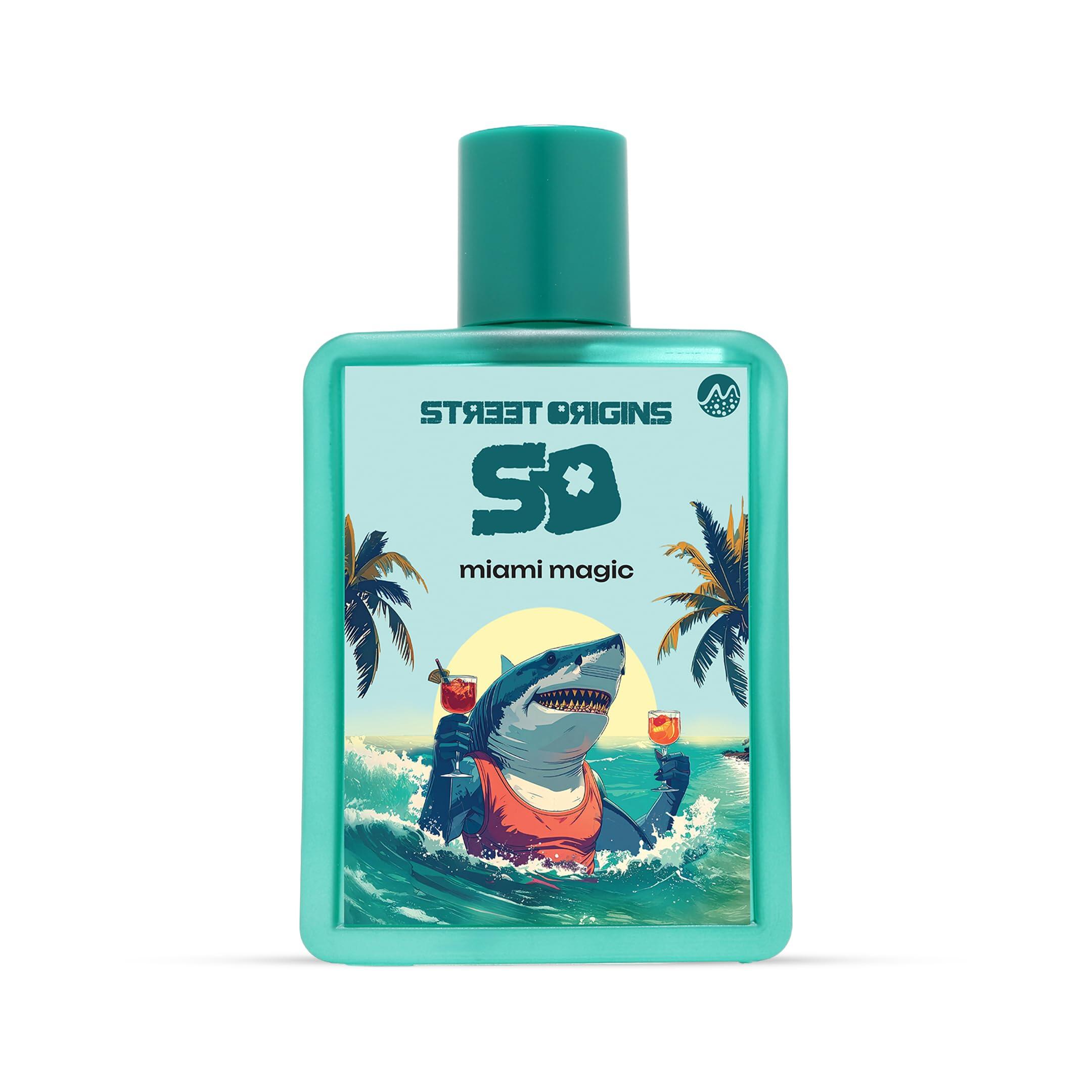 Street Origins Miami Magic (Mars) Eau de Parfum for Men ? 75ml Luxury Niche Cologne ? Fresh Spicy Aromatic Woody Scent with Bergamot, Mint, Lavender, Cinnamon, Vanilla, Amber & Patchouli