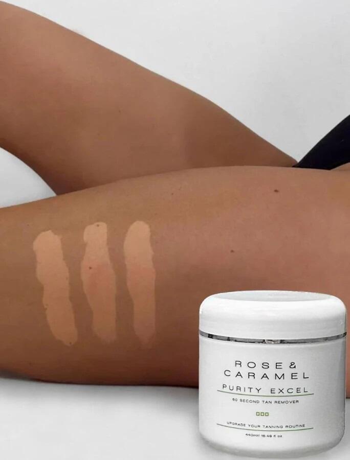 Rose & Caramel Purity Excel Tan Remover Super Fast Tan Removal 440ml