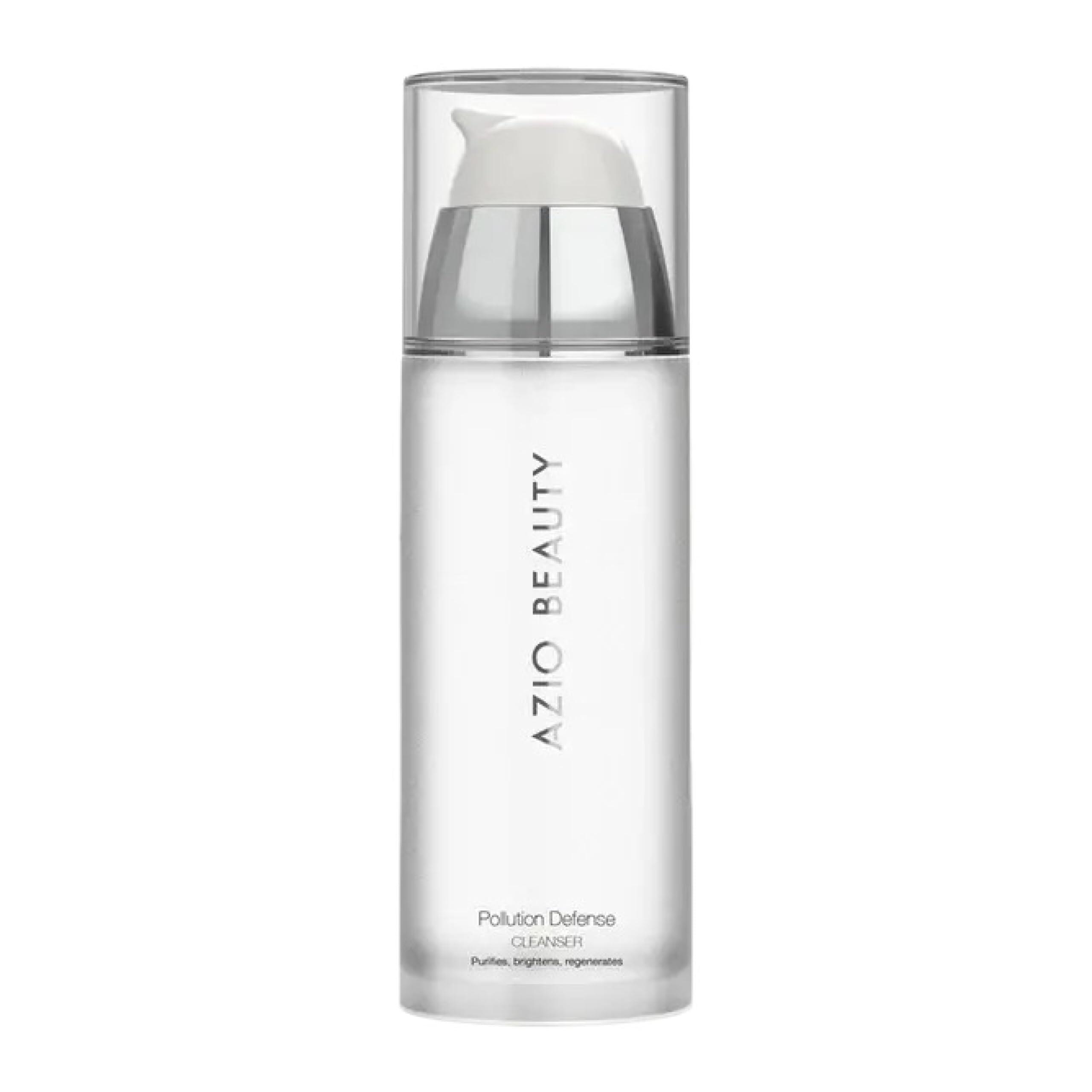 Azio Pollution Defense Cleanser - Daily Antioxidant Face Wash - Anti-Pollution Complex & Acetyl Hexapeptide-8 - Gentle, Brightening & Anti-Aging - 50ml - Cleanses, Defends, Renews - Vegan