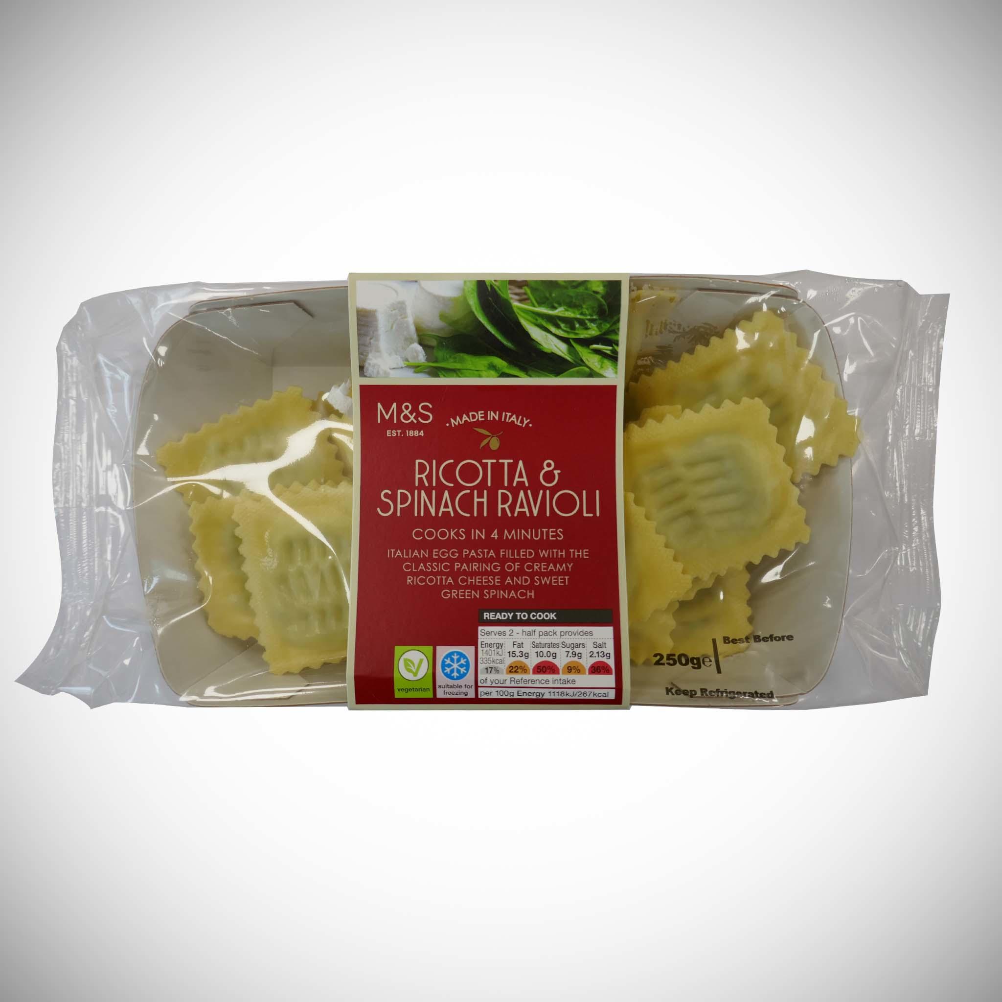 Ricotta & Spinach Ravioli 250g