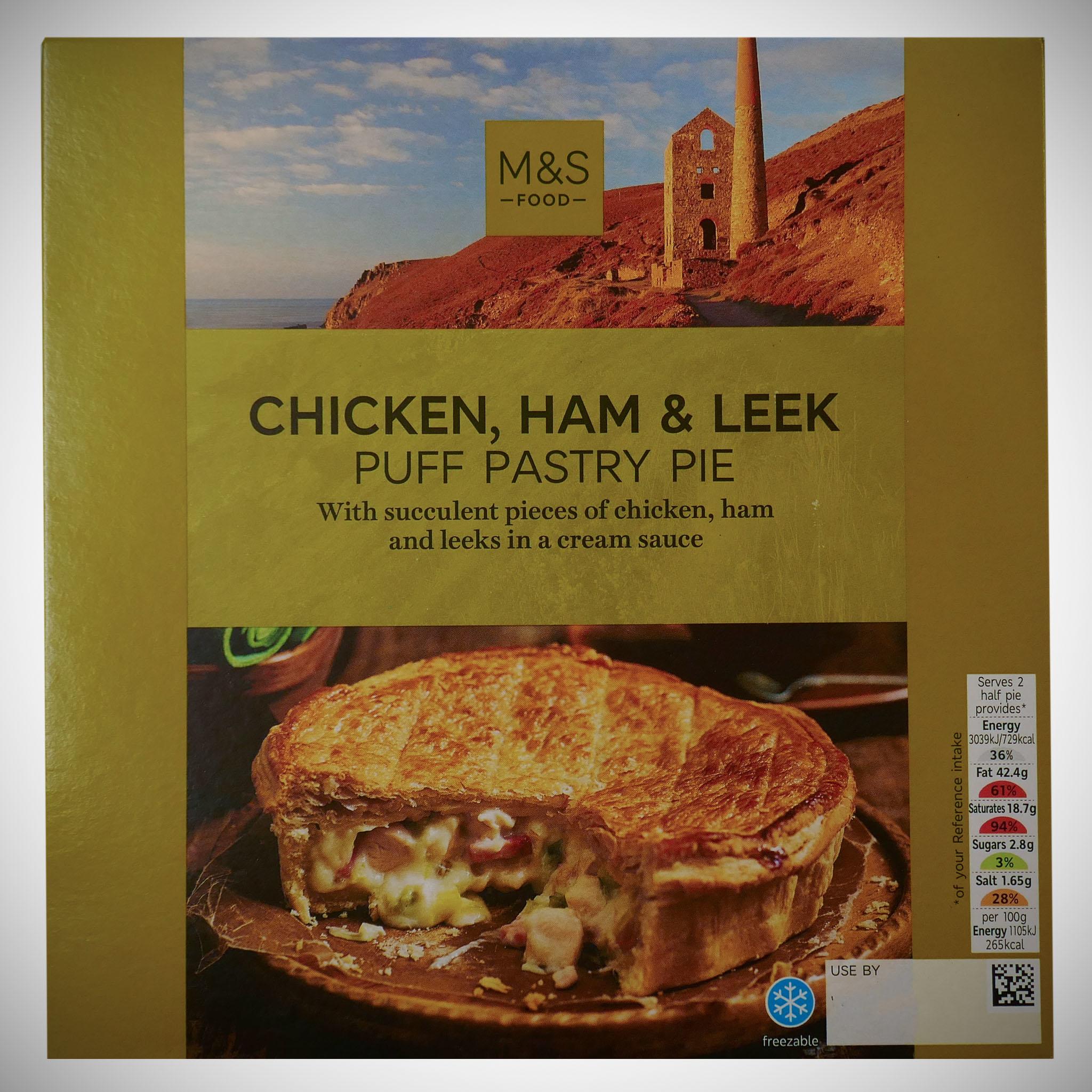 Chicken, Ham & Leek Puff Pastry Pie 550g