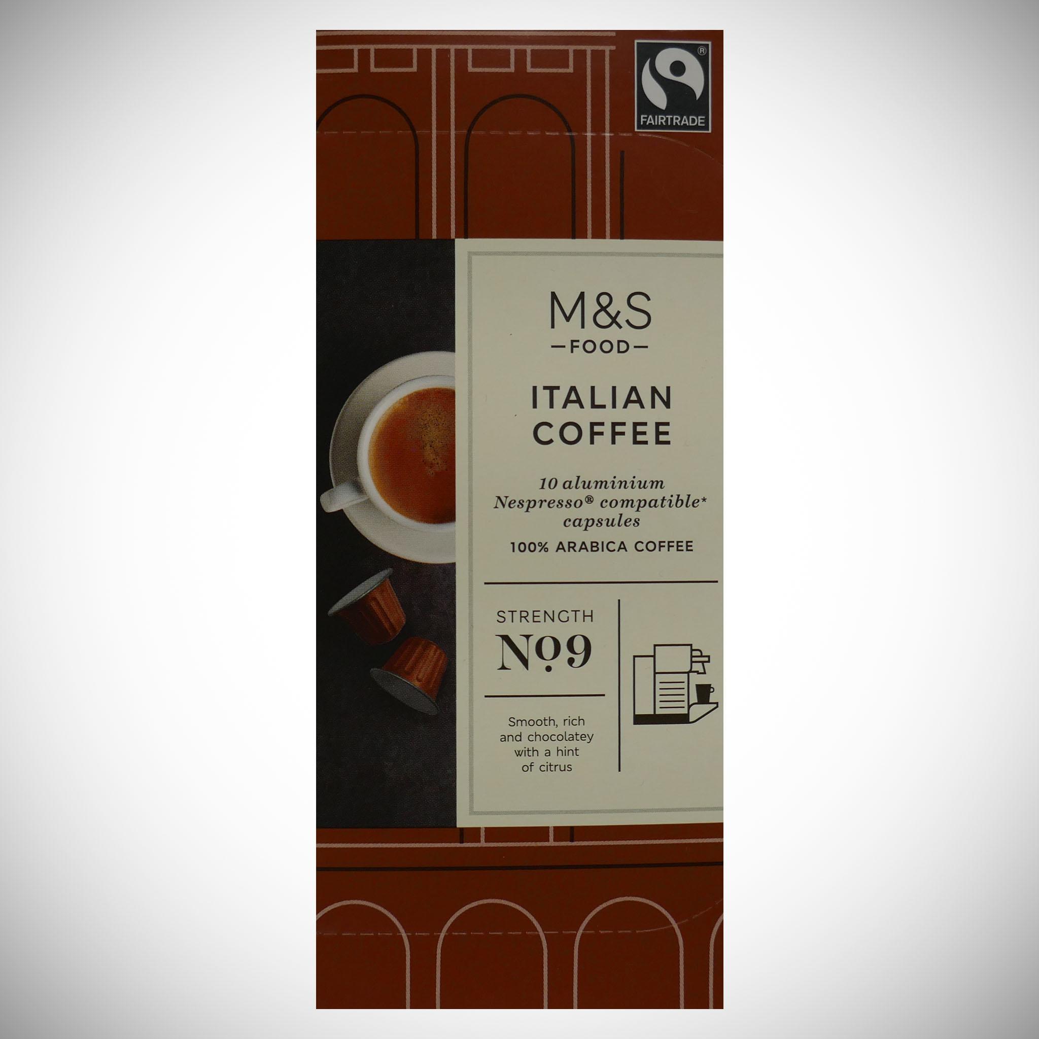 Italian Coffee Capsules x 10 Label