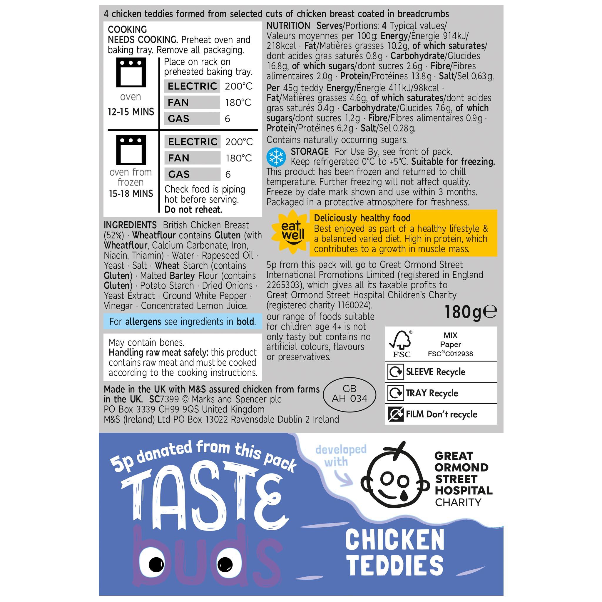 Chicken Teddies 180g Label