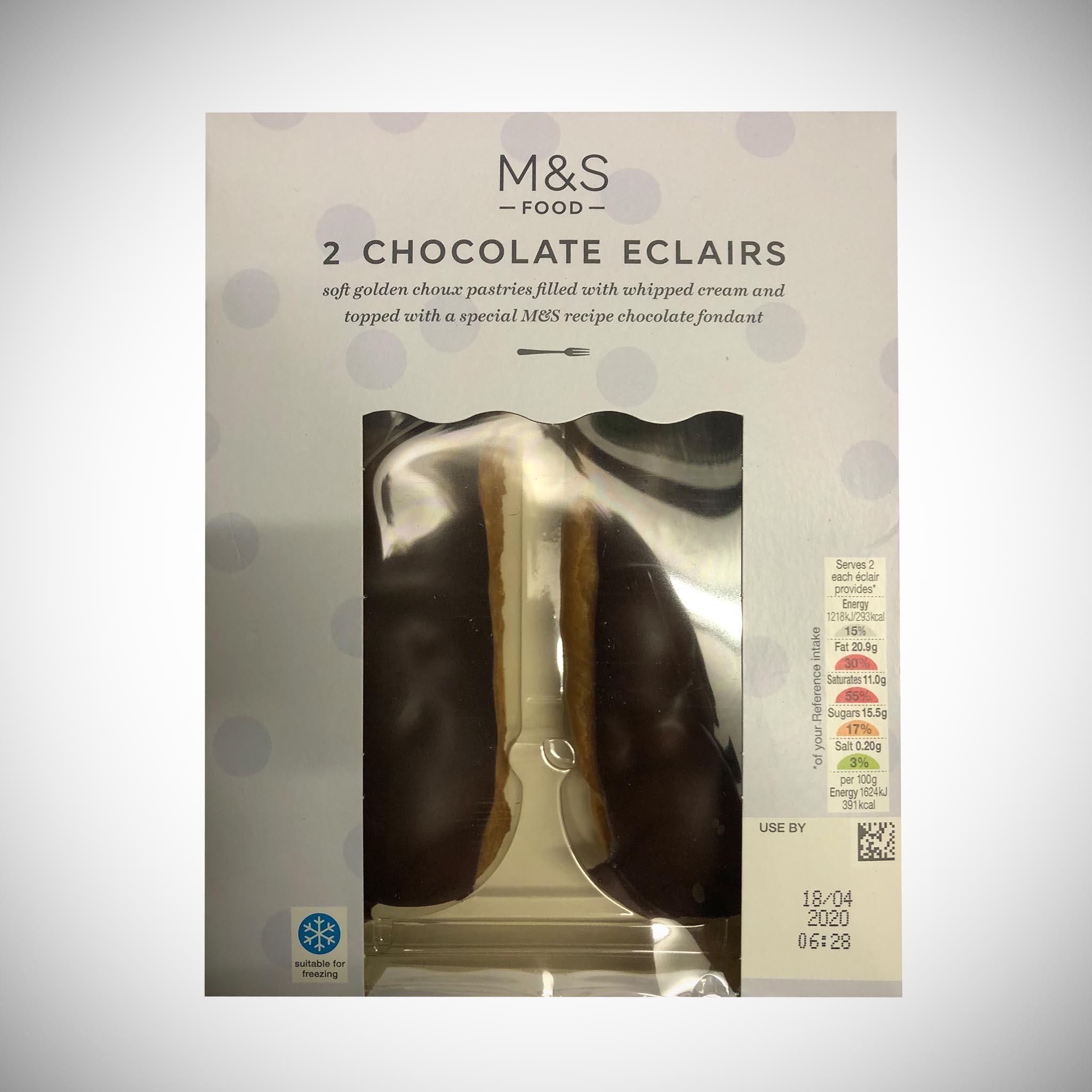 2 Chocolate Eclairs 150g