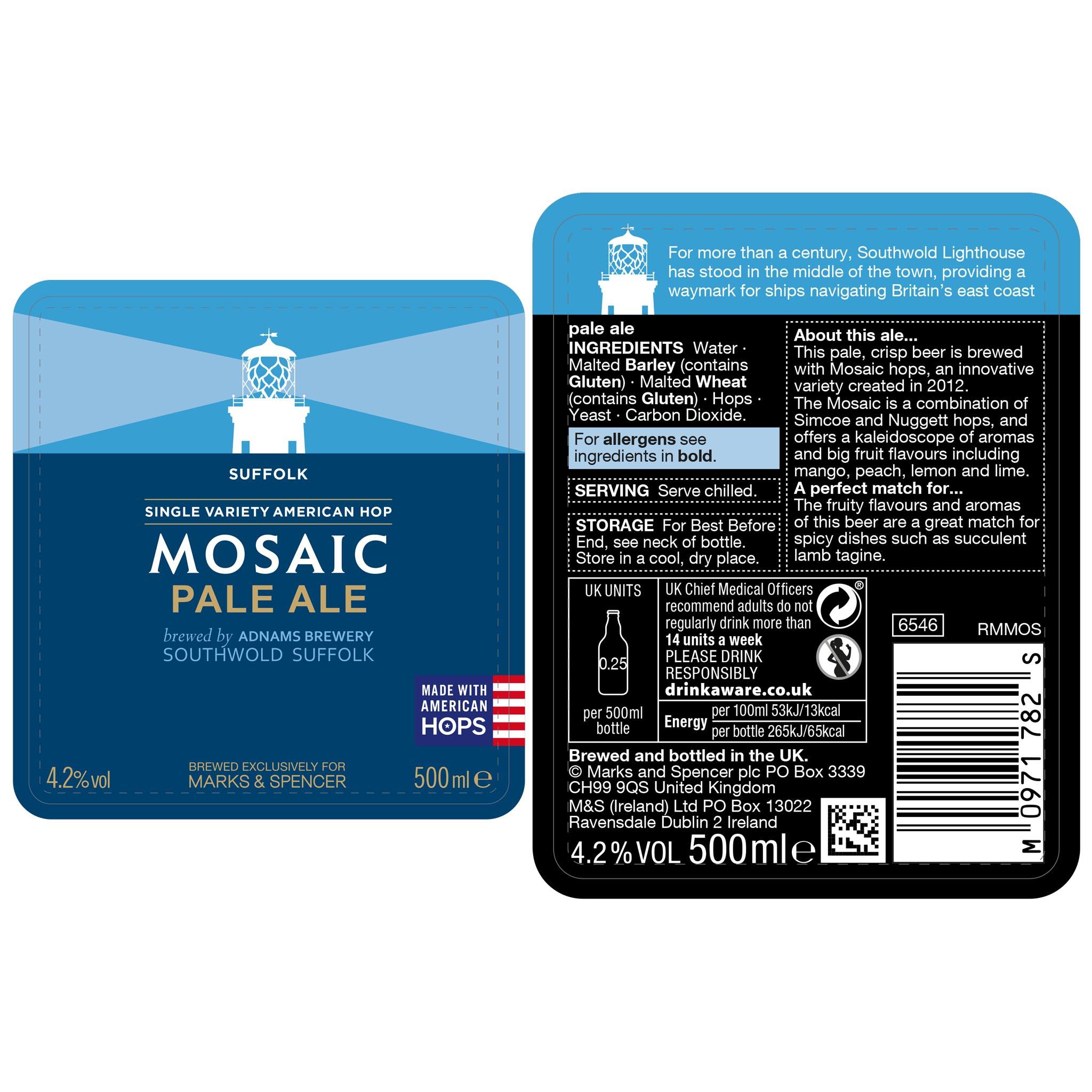 Mosaic Pale Ale 500ml Label