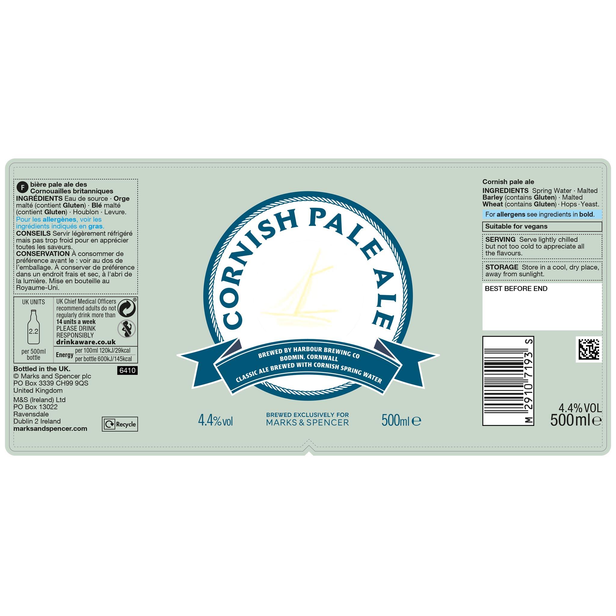 Cornish Pale Ale 500ml Label
