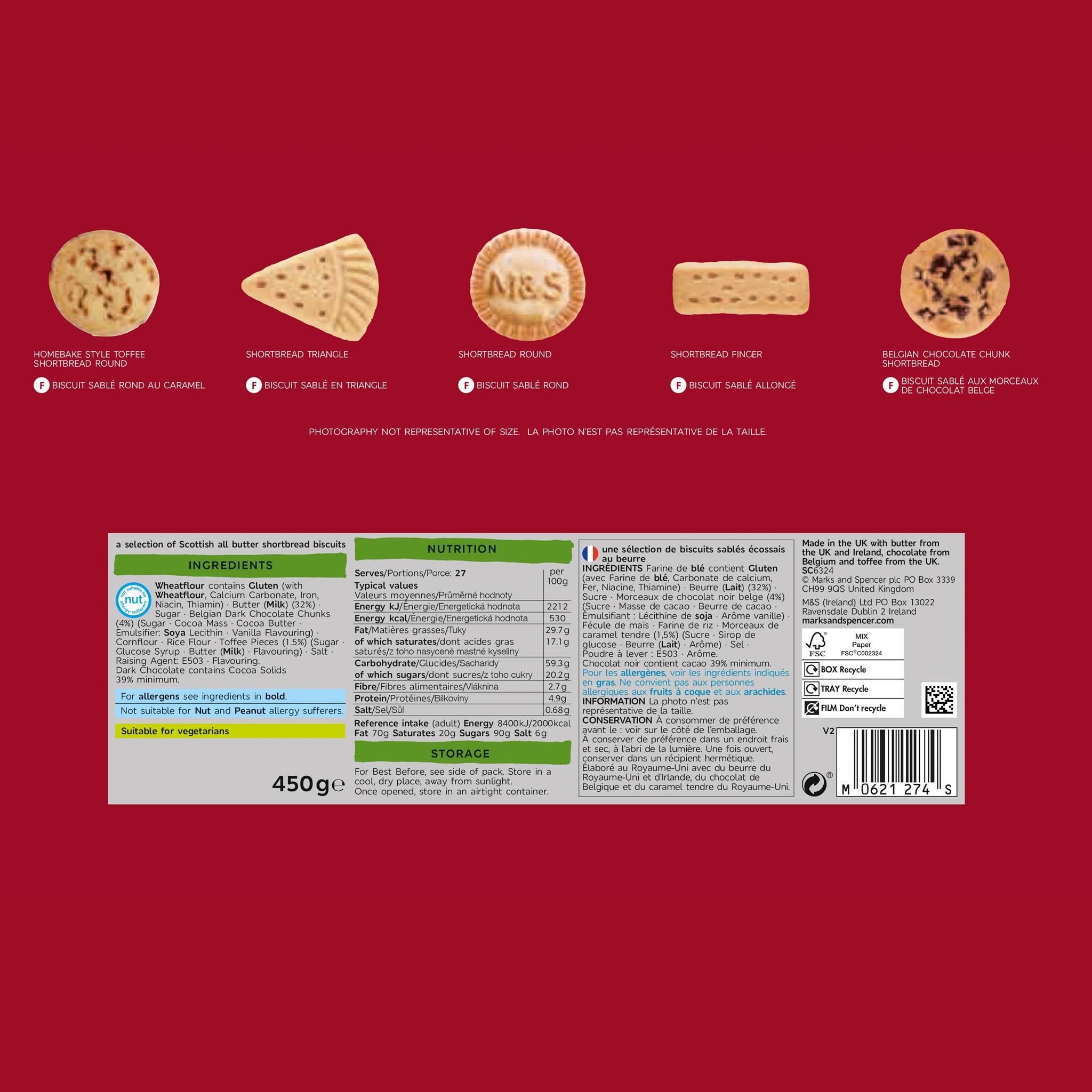Scottish Shortbread Selection 450g Label