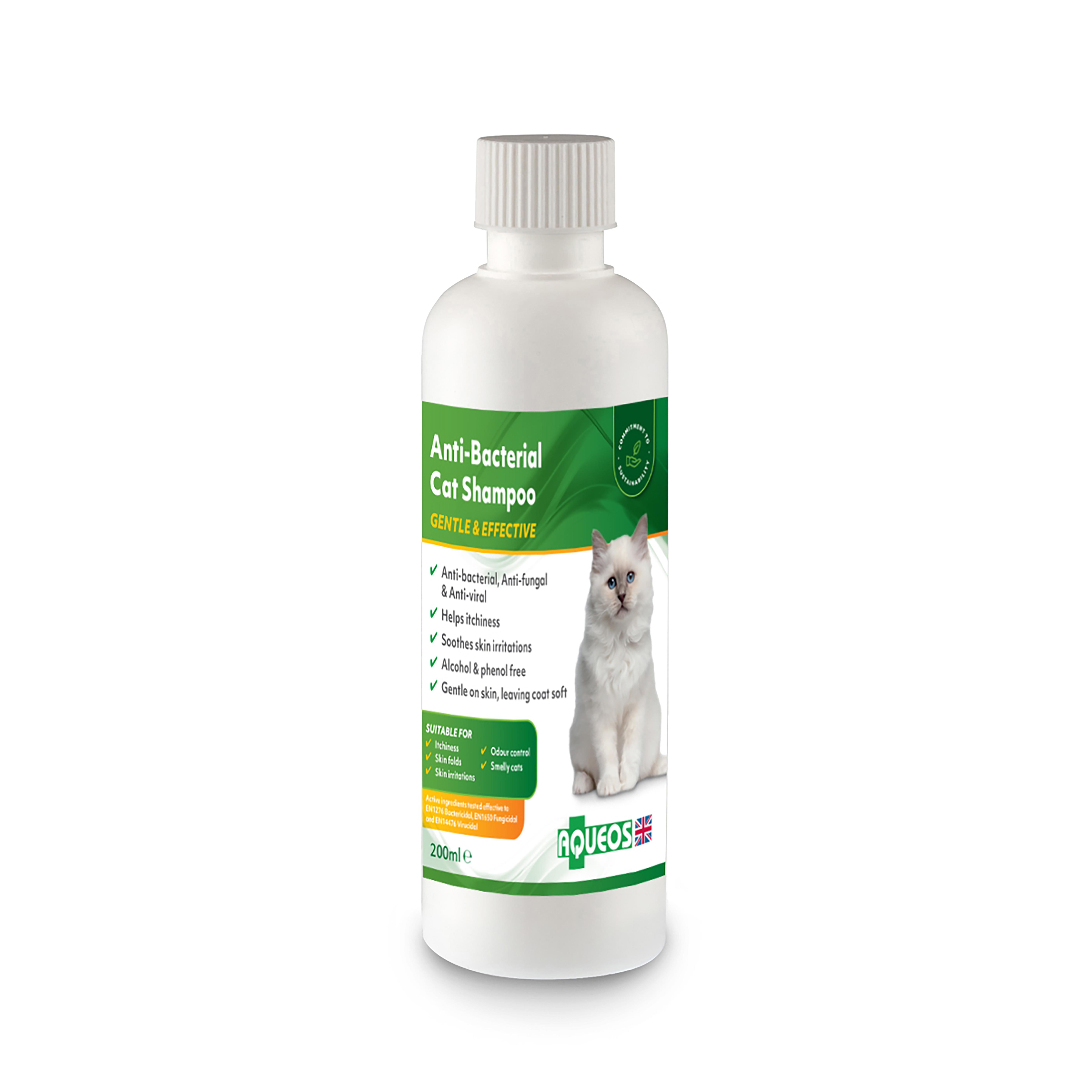 anti-bacterial, anti-fungal cat shampoo