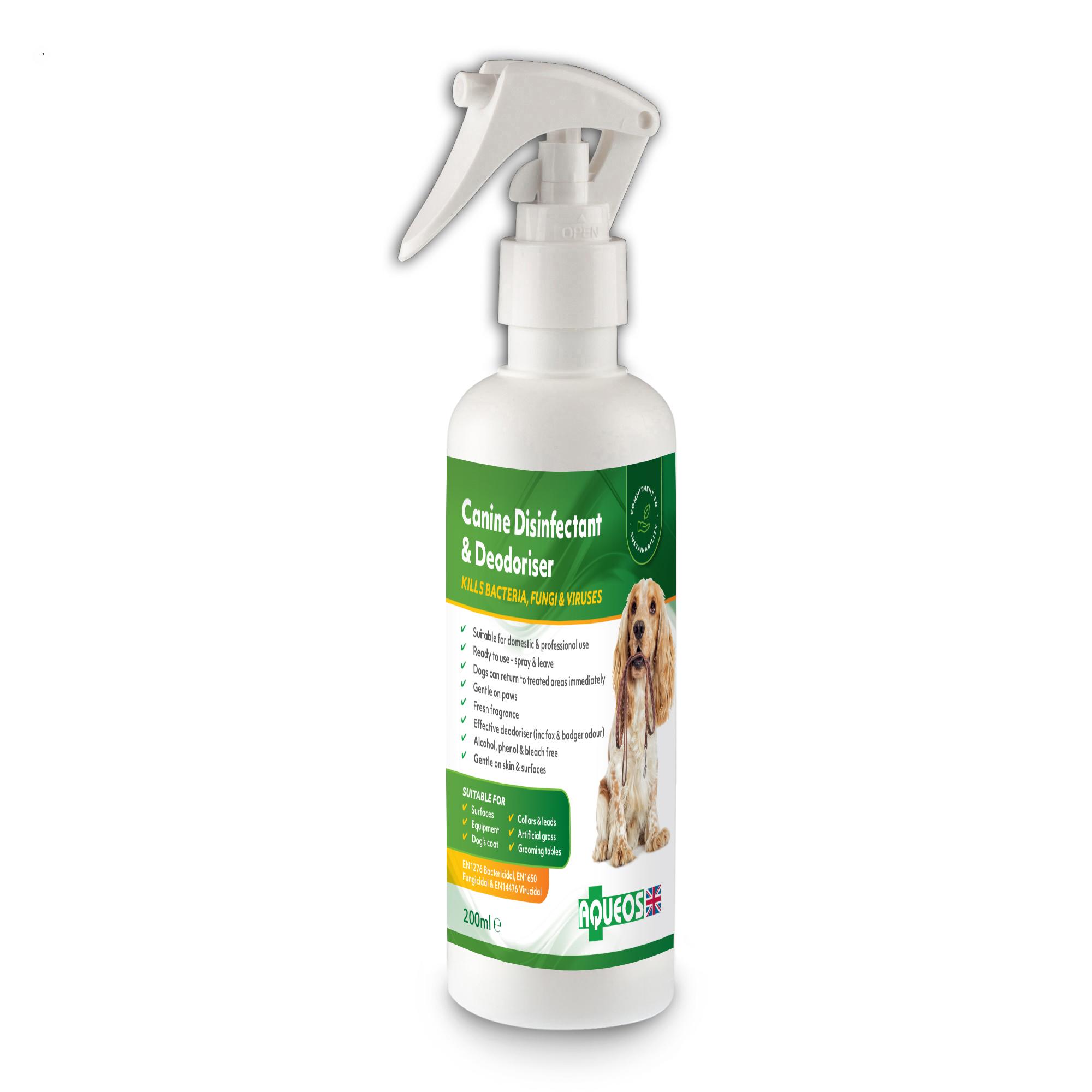 Disinfectant and deodoriser for dogs