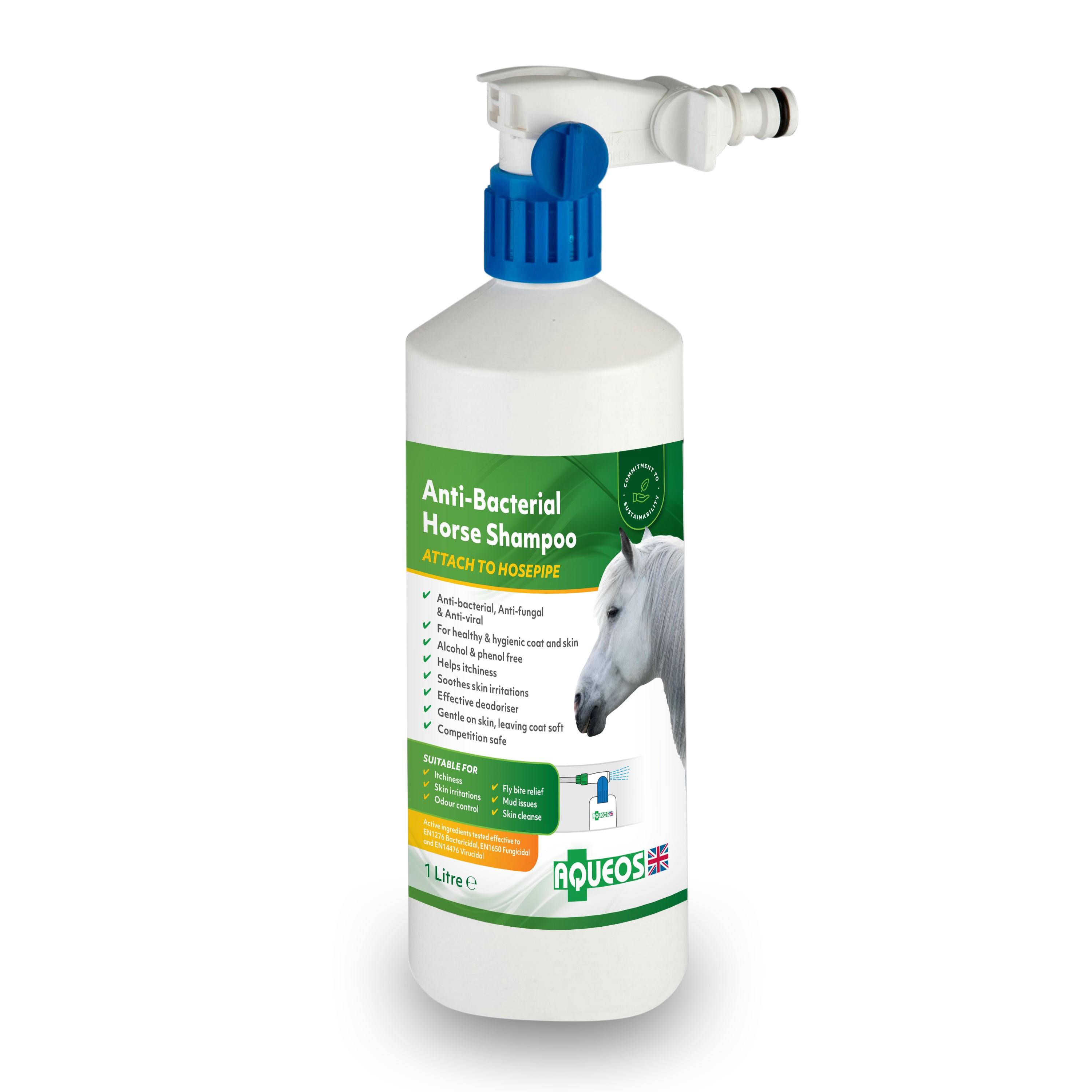 Aqueos Anti-Bacterial Horse Shampoo with Hose attachment