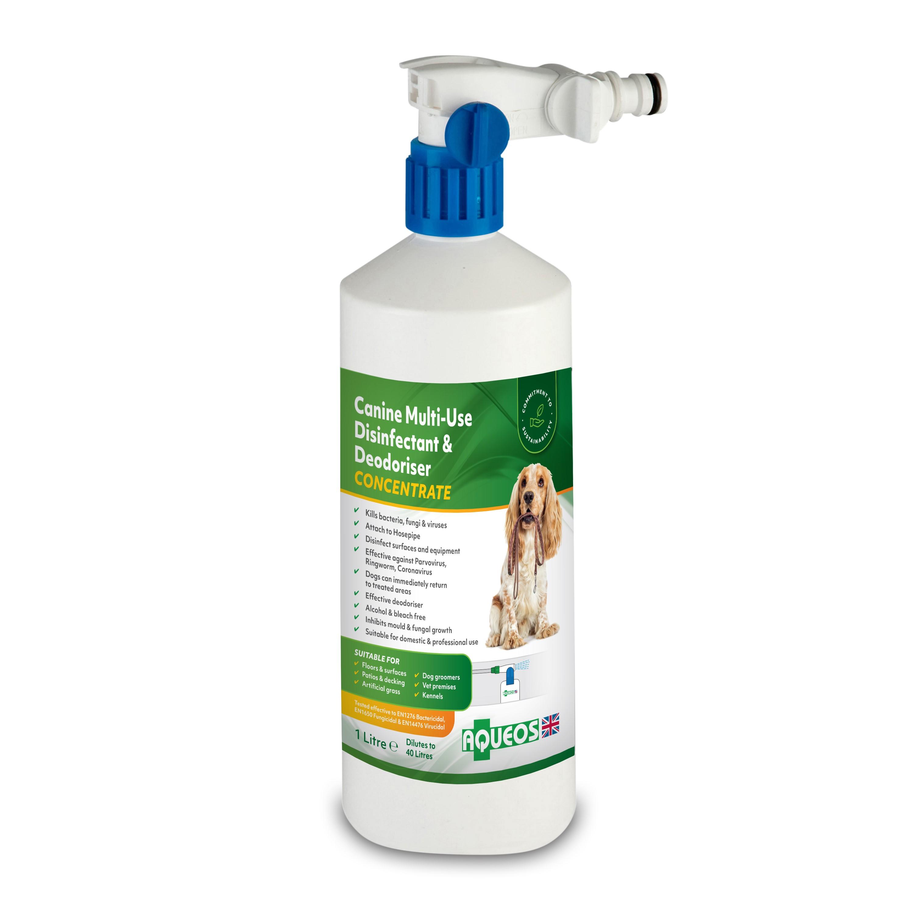 Canine disinfectant for patios and kennels
