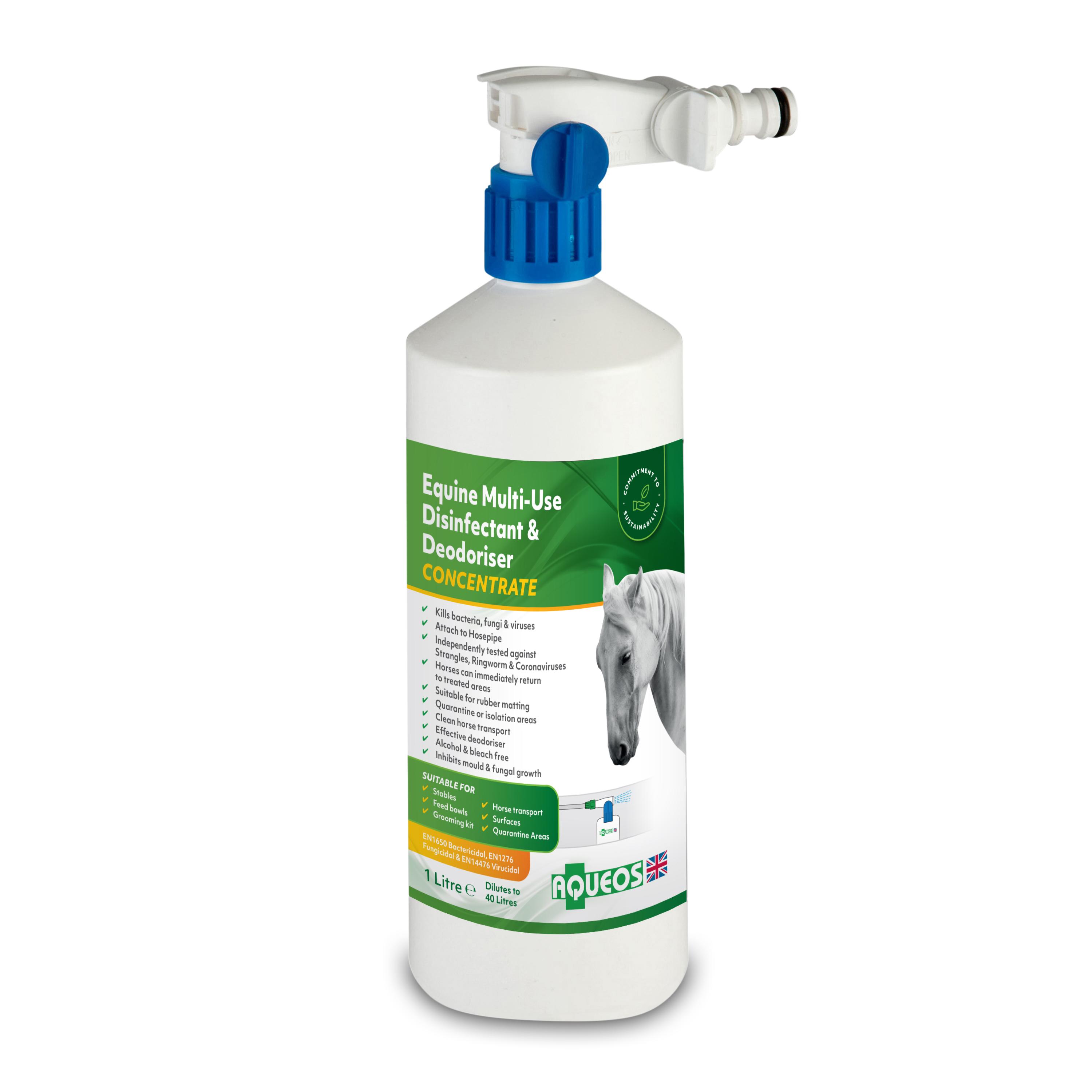 Aqueos Equine Disinfectant with hose attachment