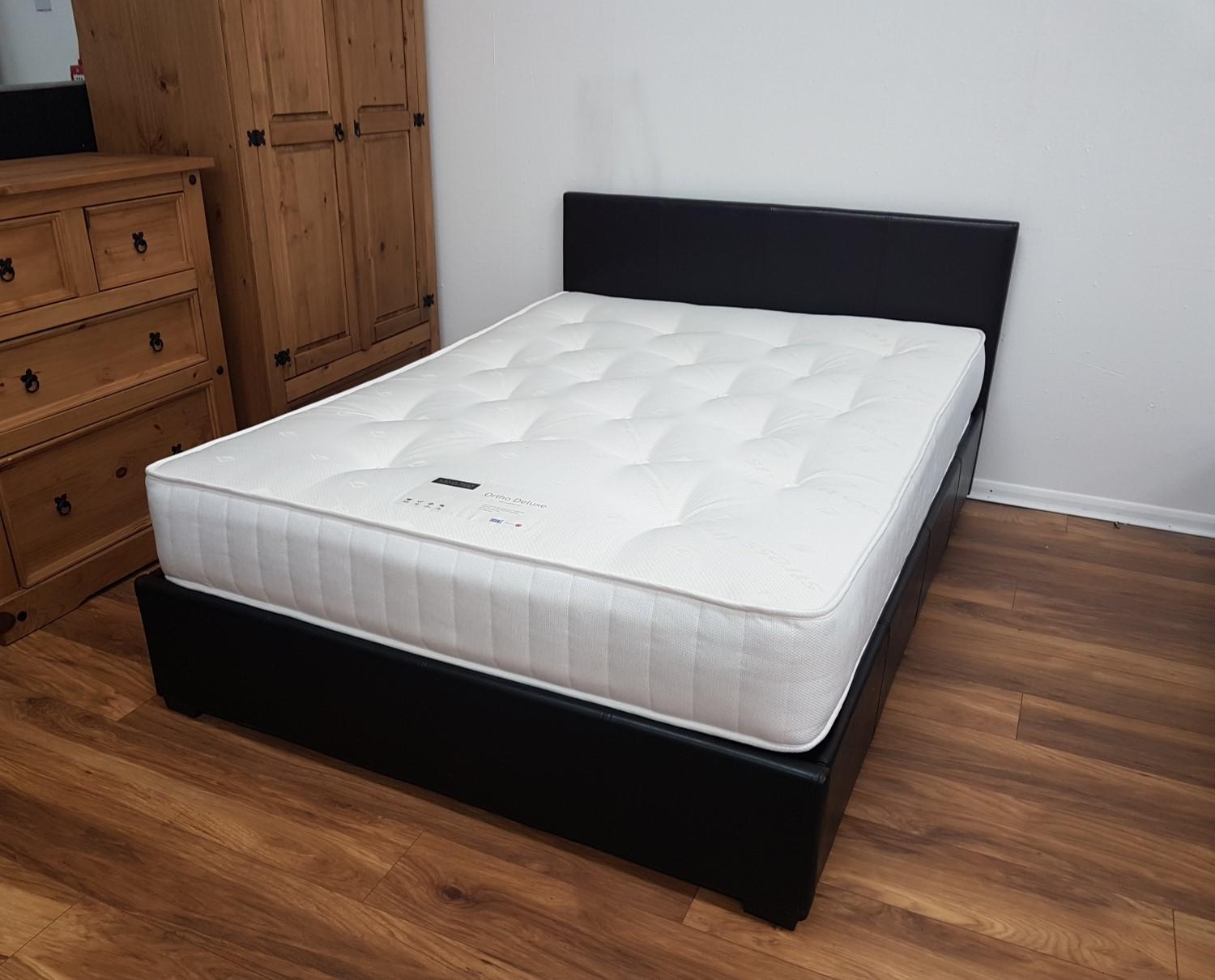 leather ottoman bed with mattress