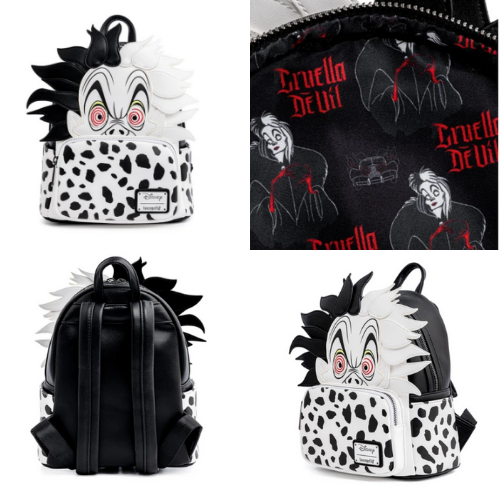 Loungefly Disney Villans Cruella de Vil Dalmatians Mini Backpack