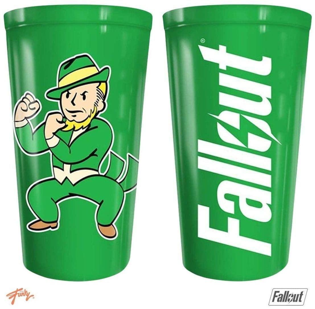Fallout Four Leaf Clover Plastic Pint Glass