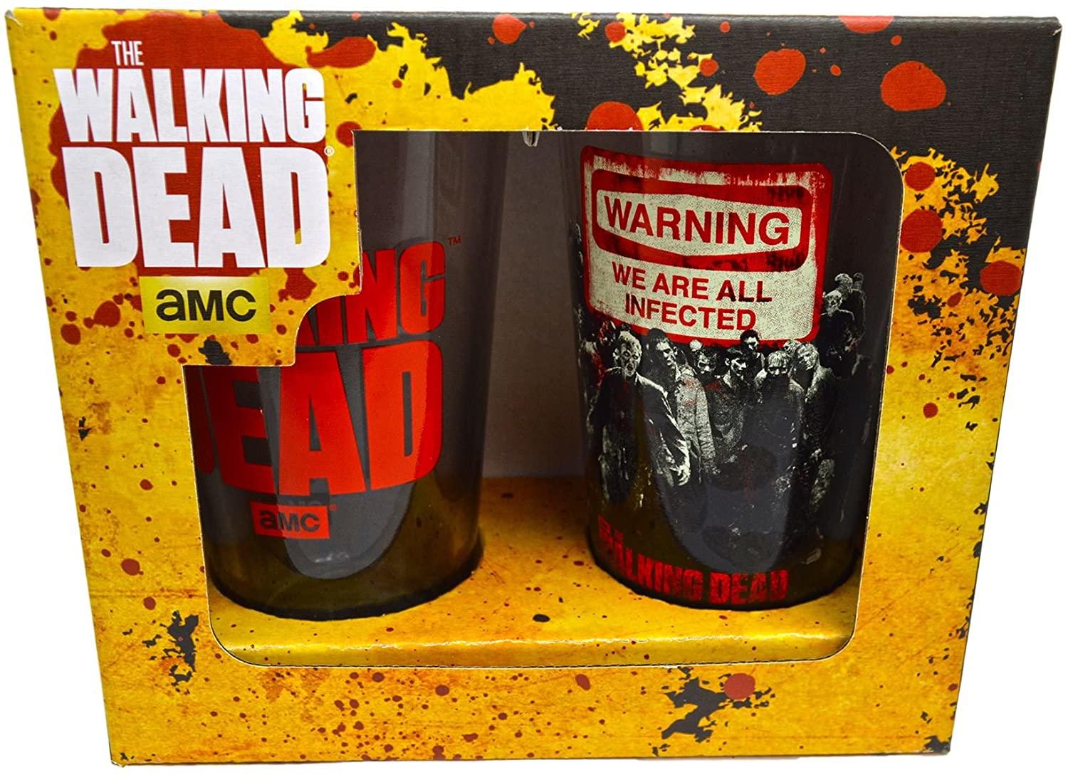 Walking Dead Warning Pint Glass