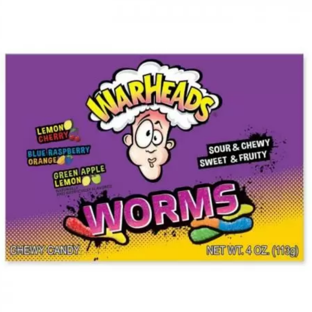 Warheads Worms Sour Fruit Flavour Gummies