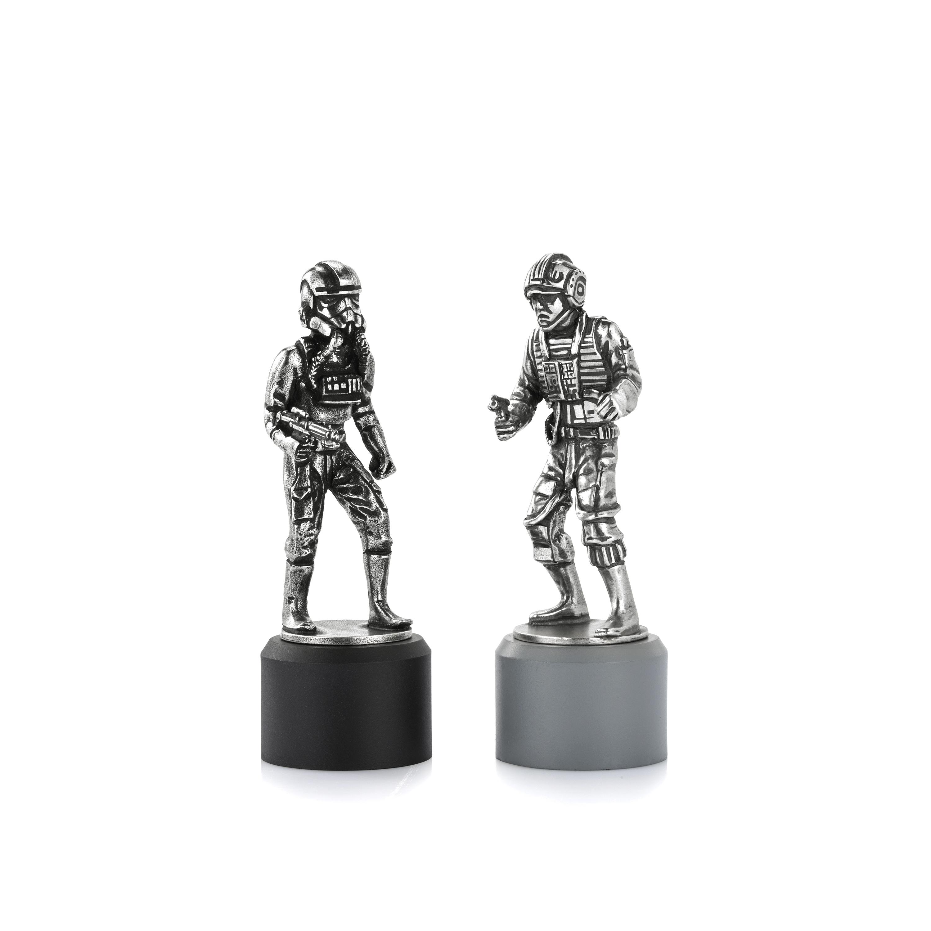 Rebel & Imperial Pilot Rook Chess Piece Pair