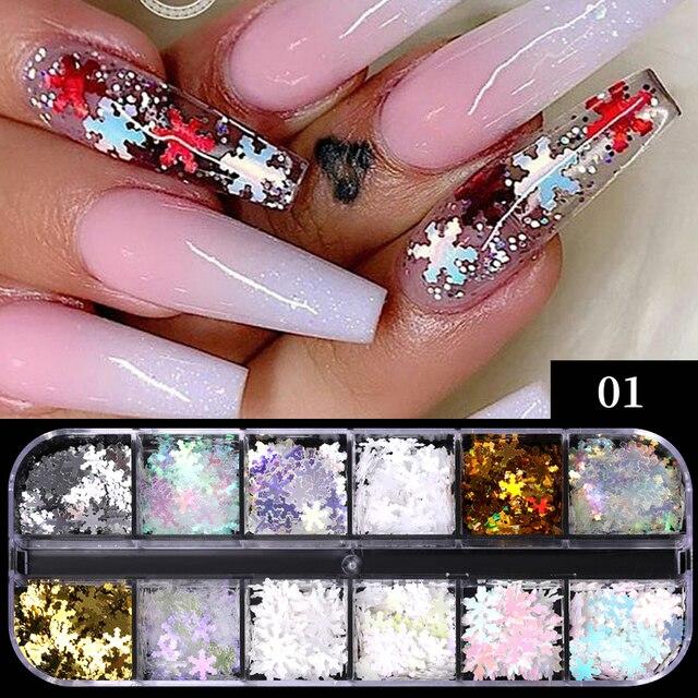 Eseres Fall Nail Glitter 12 Grids Maple Leaf Nail Sequins Fall Leaves  Glitter for Nails Art Acrylic Nail Designs for Women Girls