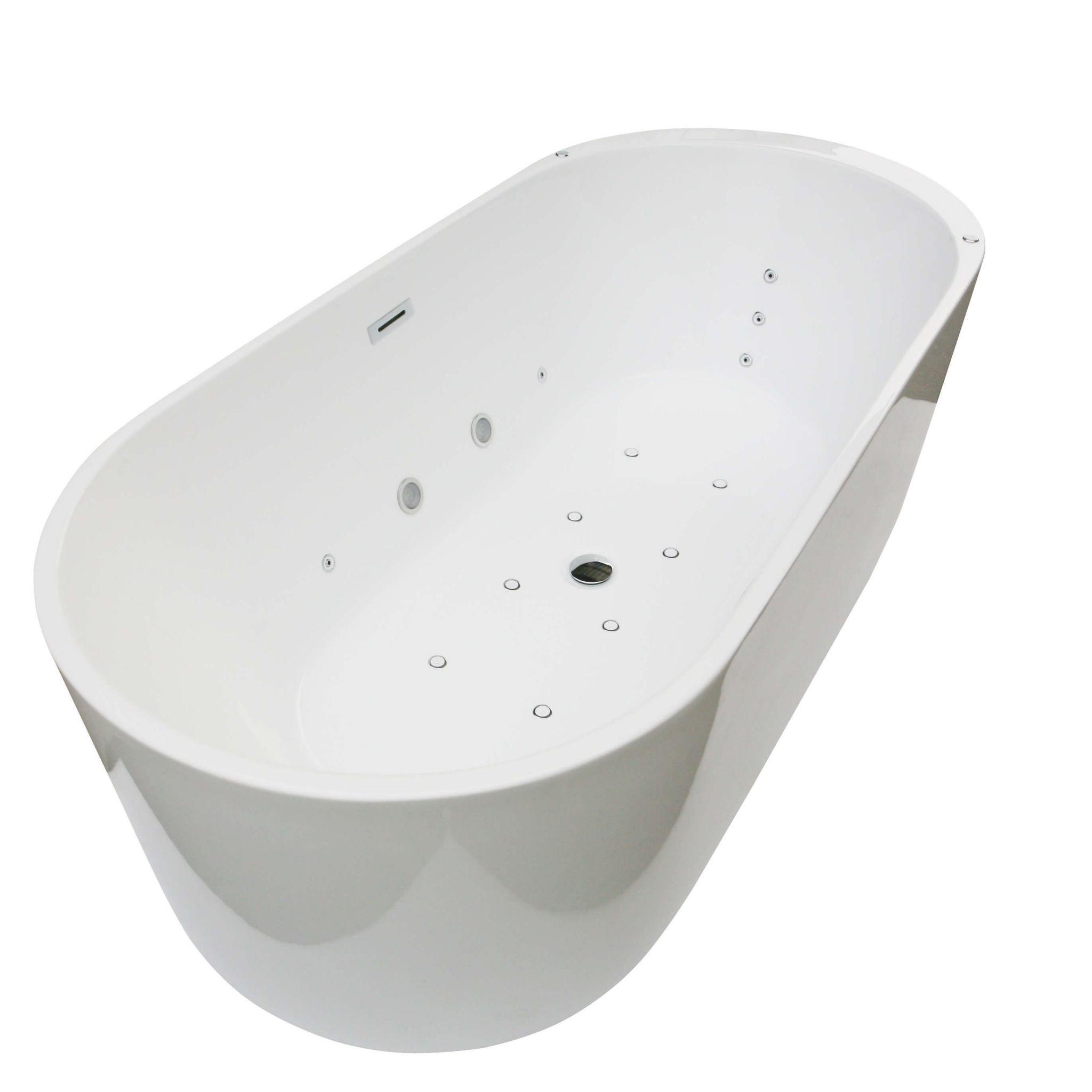 An image of Roman 1700Mm X 800Mm Whirlpool Freestanding Bath With Spa