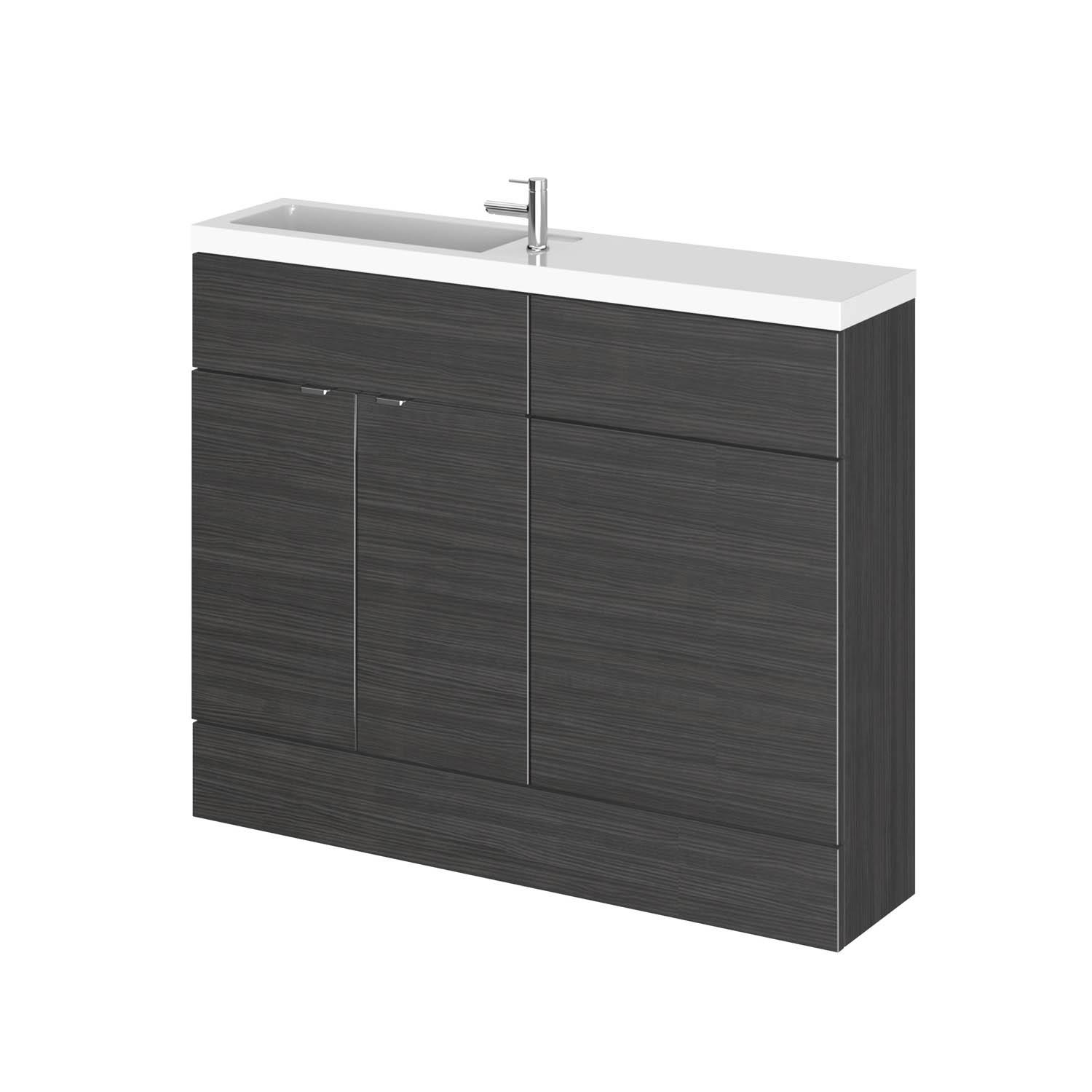 Hudson Reed Fusion Hacienda Black 1100mm Combination Compact Bathroom