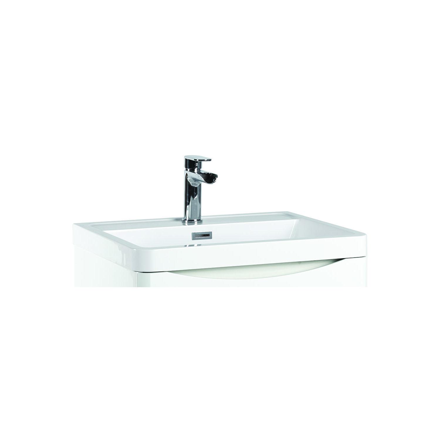 Casa Bano Contour 600 Floor Cabinet With Basin - High Gloss White