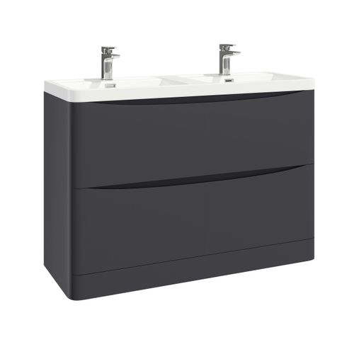 1200 Floor Cabinet With Basin - Matt Grey