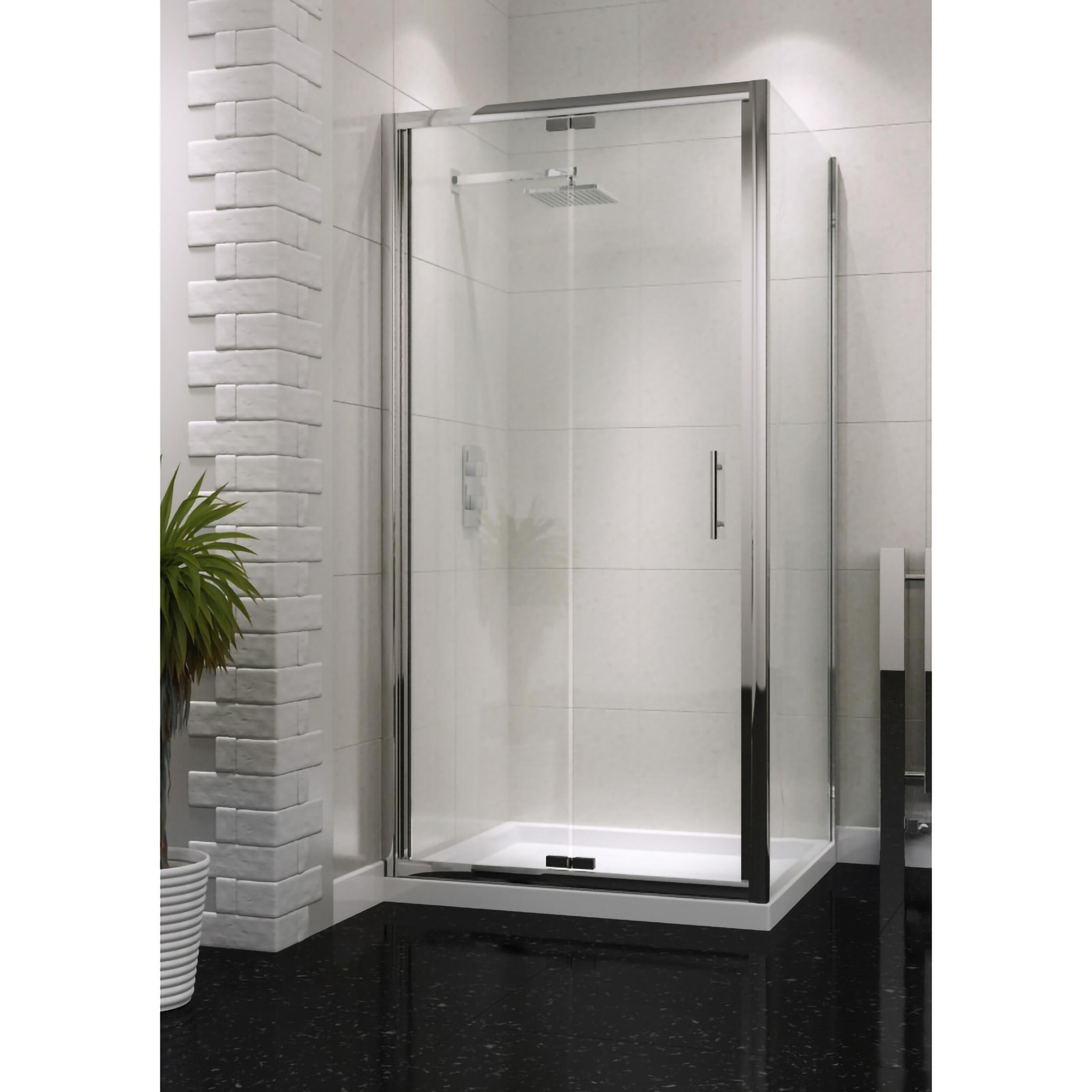 An image of Casa Bano 760Mm Polished Silver Bi-Fold Shower Enclosure Door