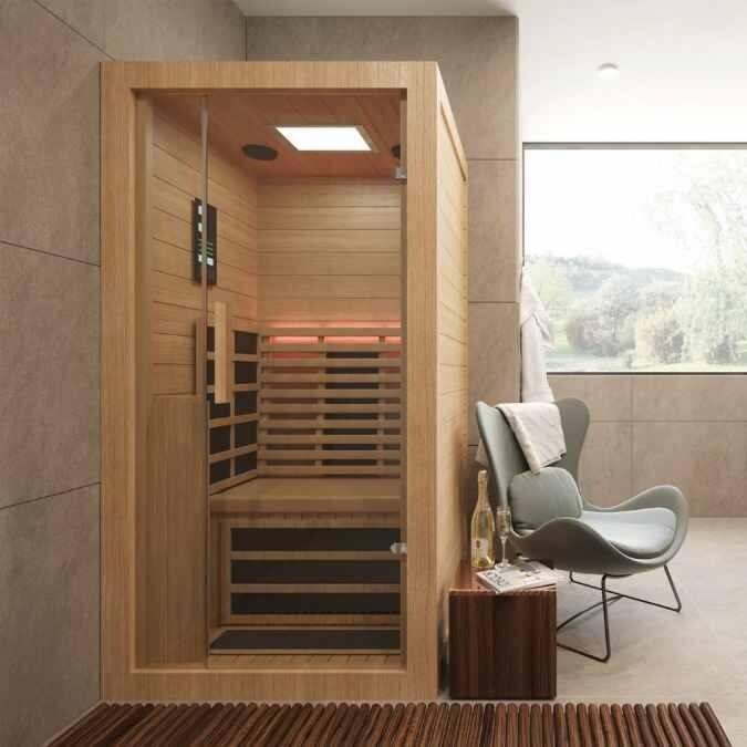 An image of Jaquar Home Infrared Sauna Relaxo 900Mm X 1050Mm 1 Person Home Sauna