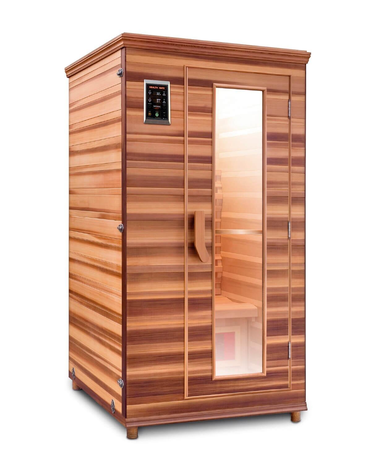 An image of Tecoloy Health Mate 1 Person Full Spectrum Classic Home Infrared Sauna 1020Mm X ...