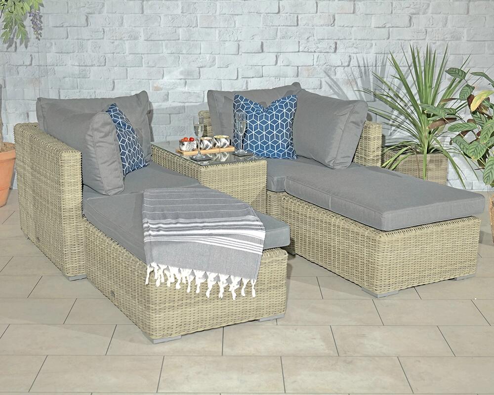 An image of Royal Craft Lisbon 5Pc Multi Setting Relaxer Set Garden Furniture