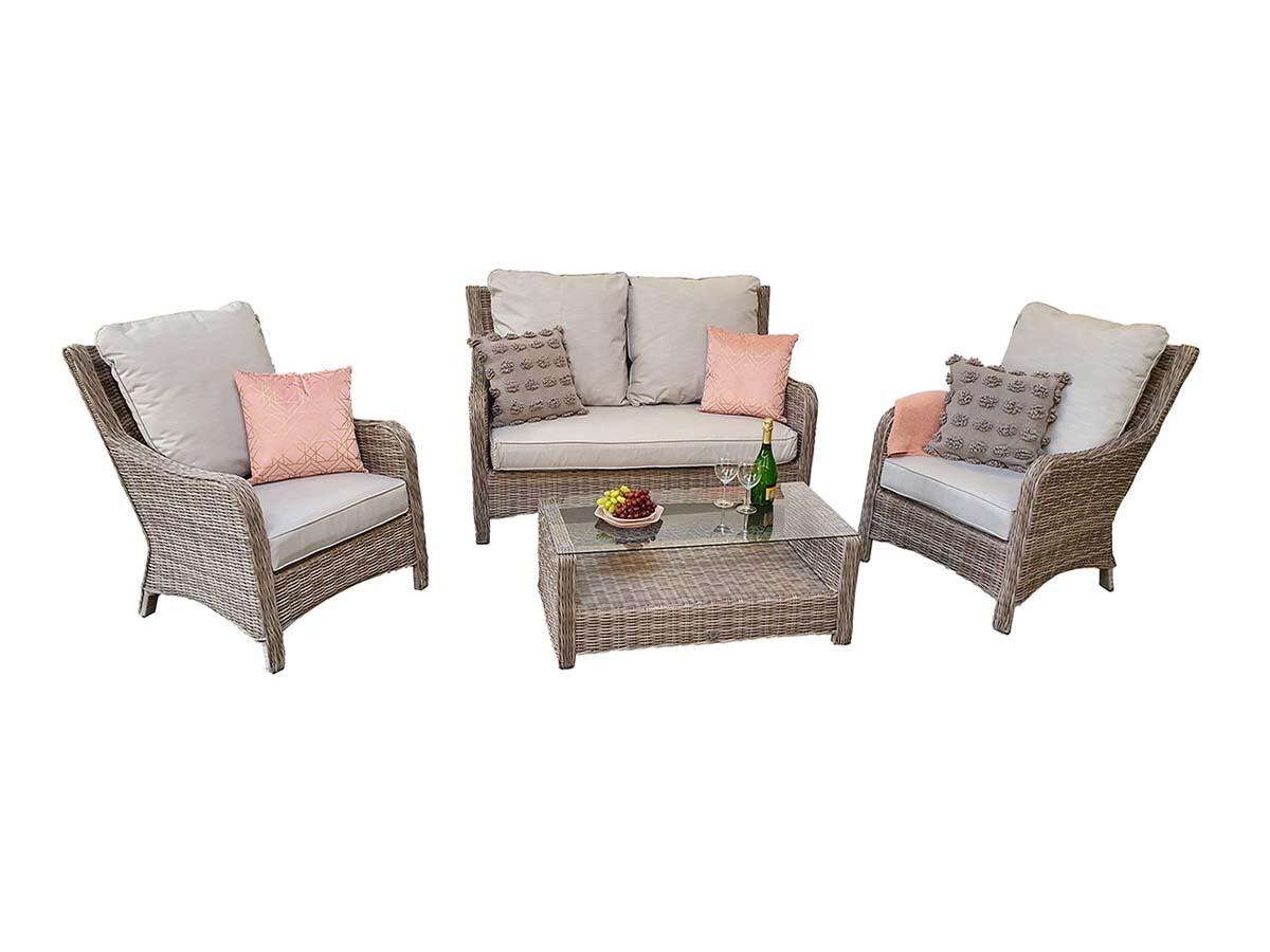 An image of Signature Weave Alexandra 2 Seater Sofa Set Garden Furniture