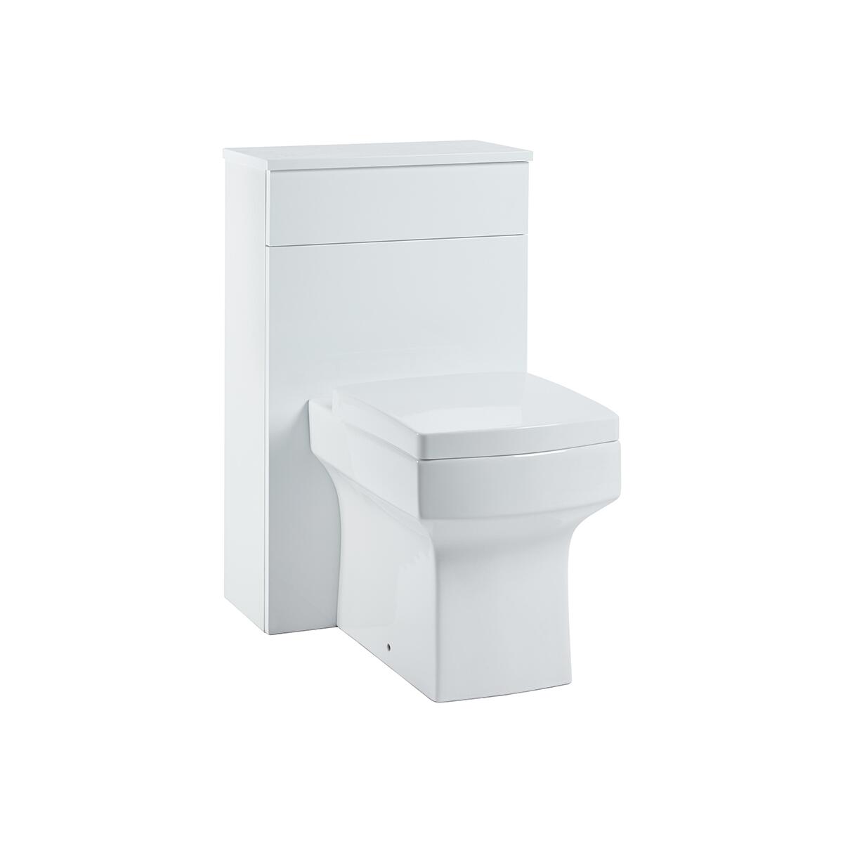 Scudo Muro 500mm floorstanding WC unit, gloss white MDF, contemporary style