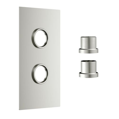 Scudo Core 2 outlet concealed shower valve, brushed nickel finish, stainless steel